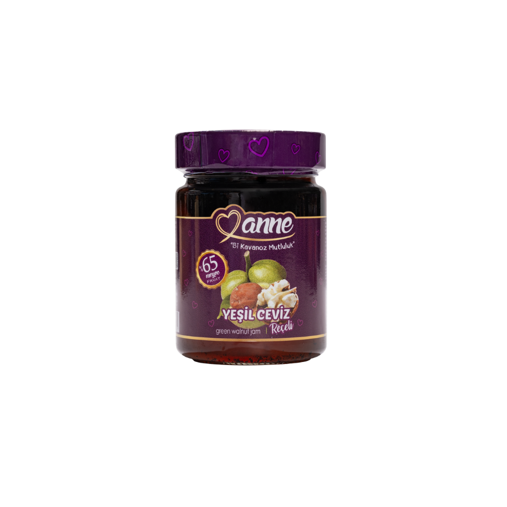 Yeşil Ceviz Reçeli Cam Kavanoz 400 gr