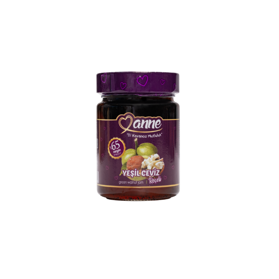 Yeşil Ceviz Reçeli Cam Kavanoz 400 gr