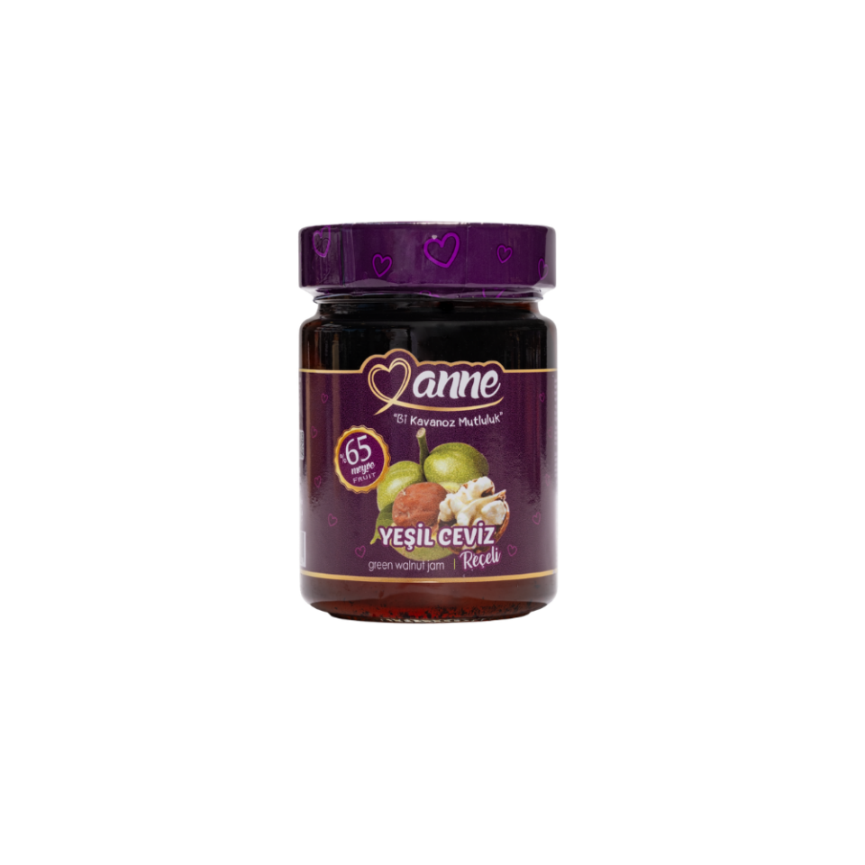 Yeşil Ceviz Reçeli Cam Kavanoz 400 gr