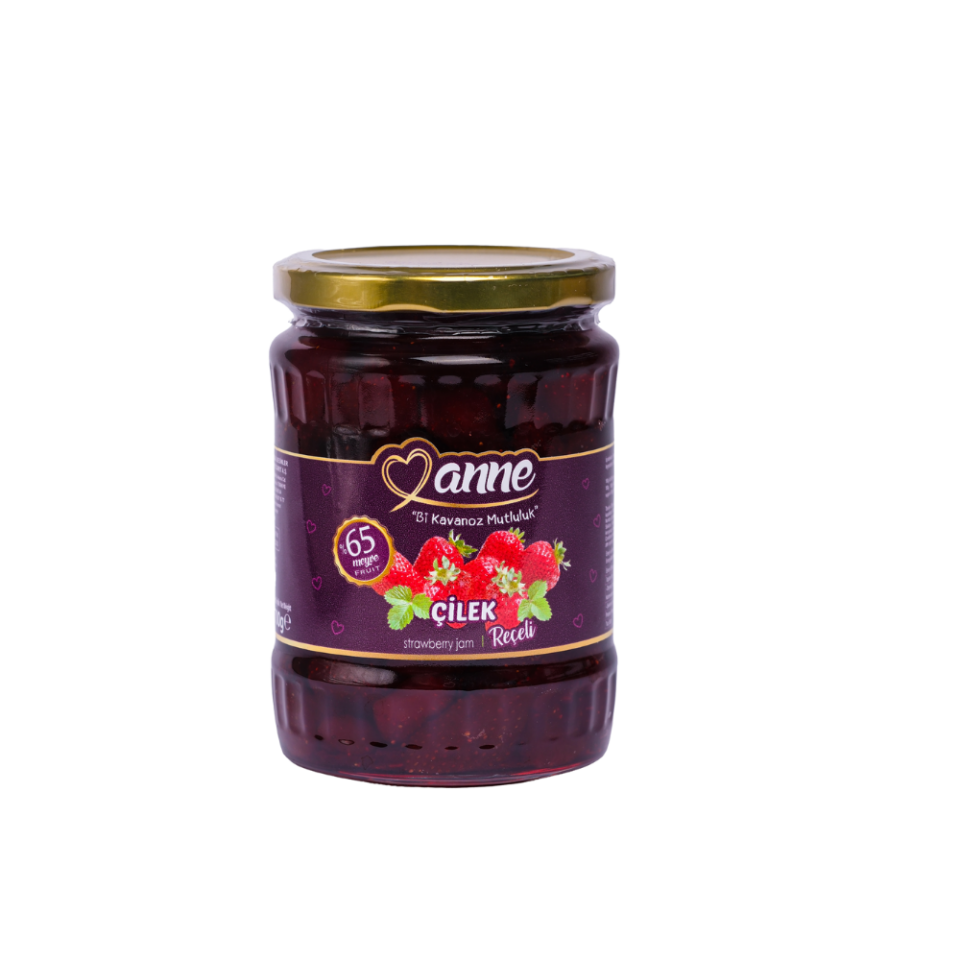 Çilek Reçeli Cam Kavanoz 400 gr