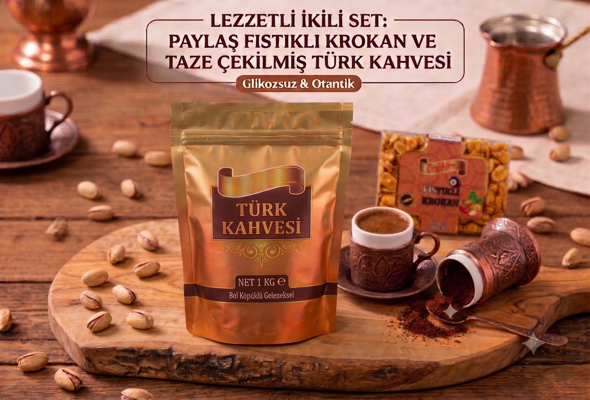 Türk Kahvesi ve Atıştırmalık Krokan Set