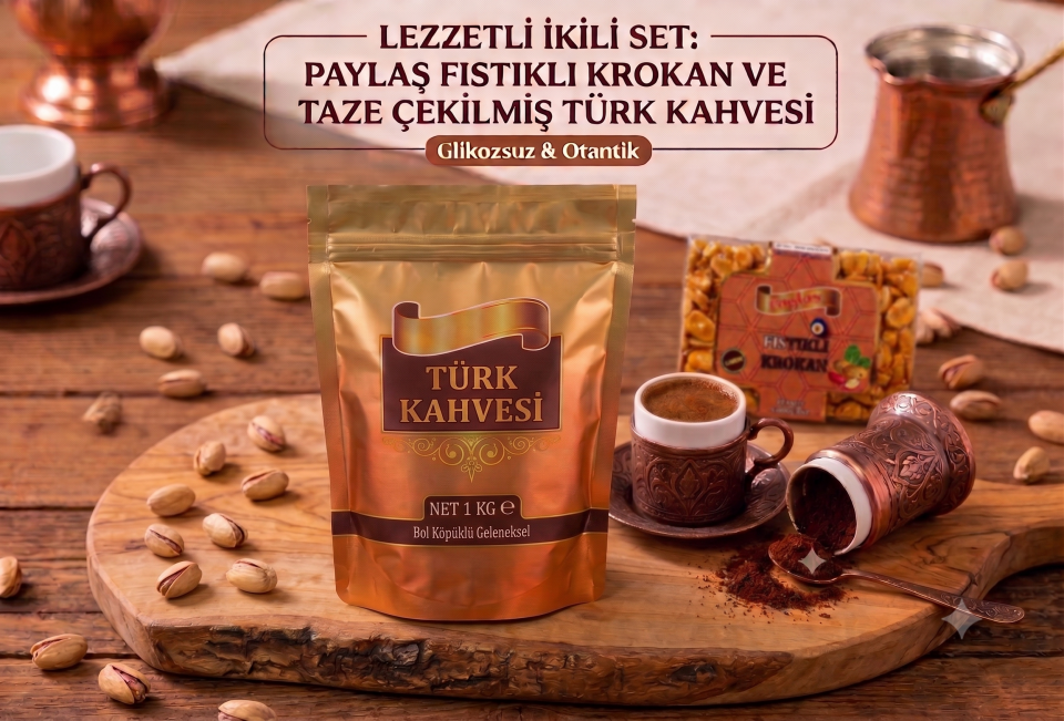 Türk Kahvesi ve Atıştırmalık Krokan Set