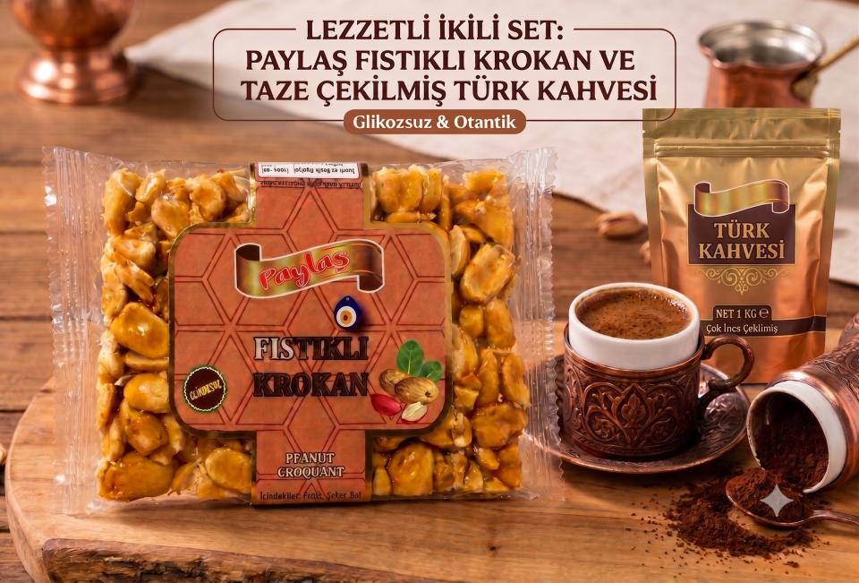 Türk Kahvesi ve Atıştırmalık Krokan Set