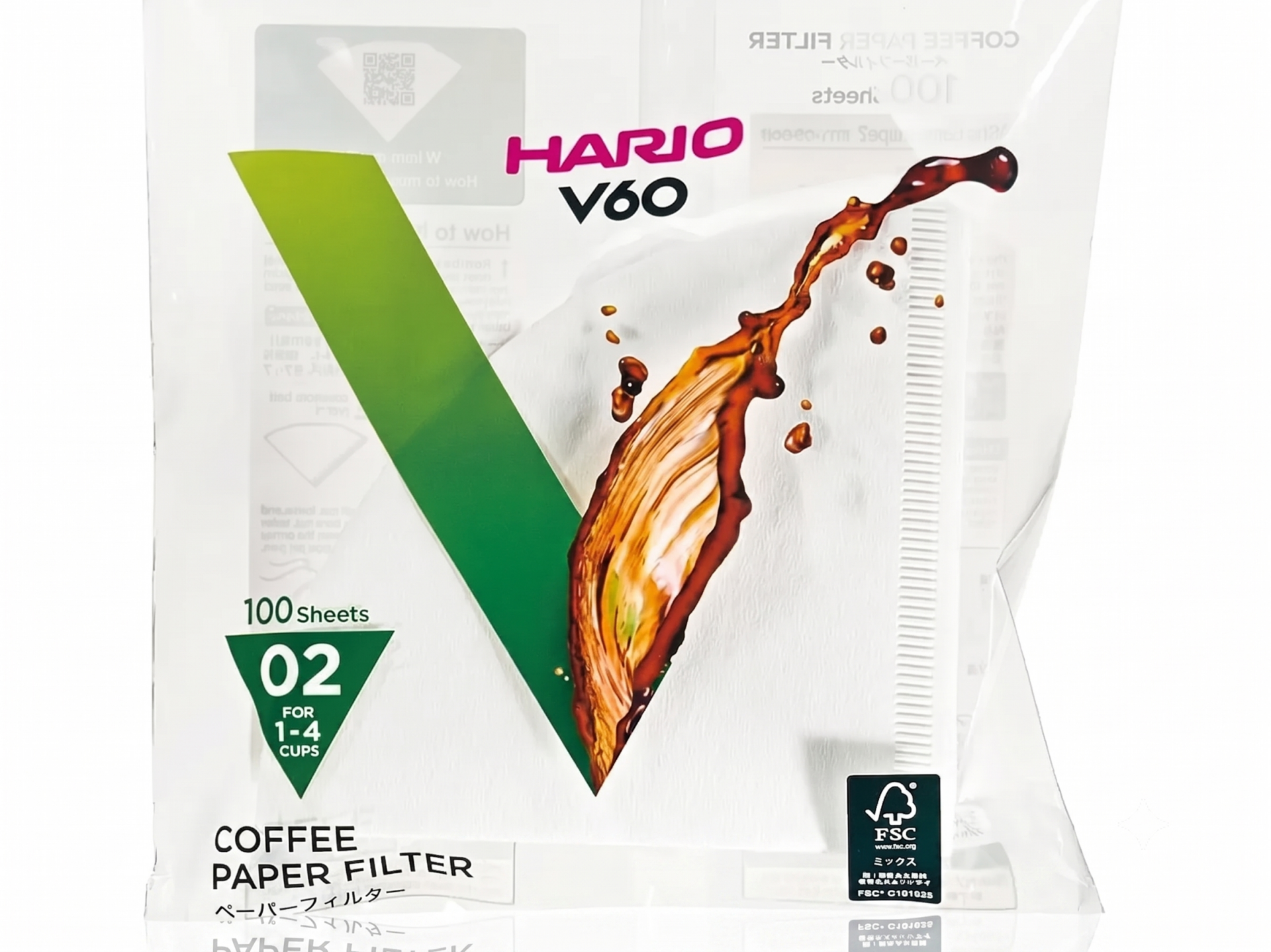 Hario V60 Beyaz Poşet Filtre Kahve Kağıdı 100'lü