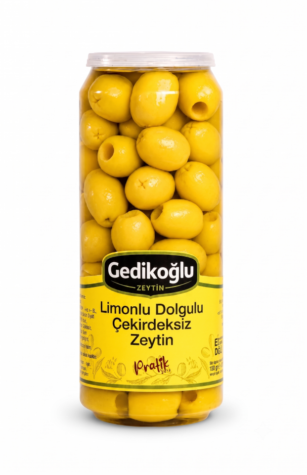 Limon Dolgulu Çekirdeksiz Yeşil Zeytin Aç Bitir Pratik